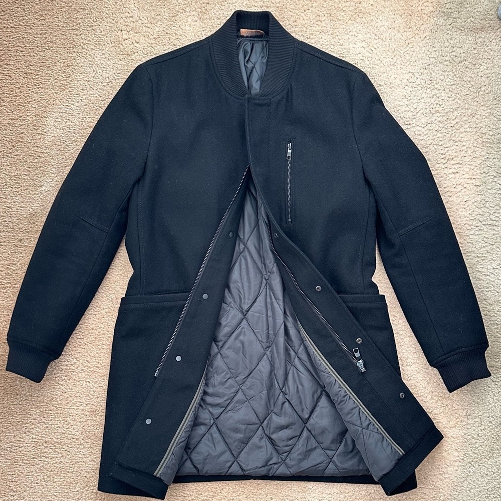 ZARA long wool bomber coat